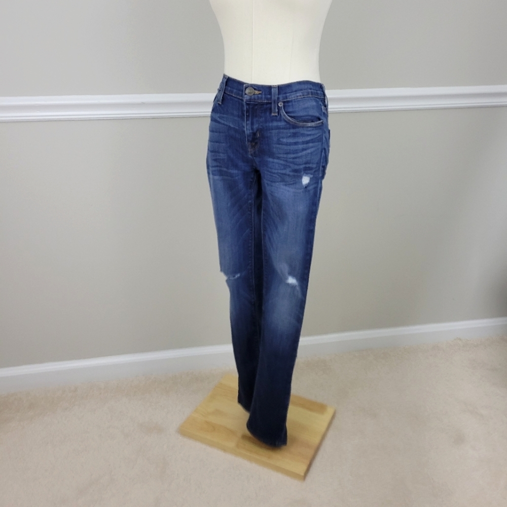 HUDSON COLETTE Crue Distressed Midrise Skinny Stretch Denim Jeans Size 27